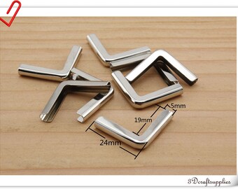 Lots of 25 Silver Metal Bookbinding book protect corners book protector photo frame corner AT84