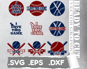 Baseball Svg I love Baseball Bundle Svg I Love Baseball Svg Bundle Baseball Cut Files Silhouette Cricut Eps Svg Dxf