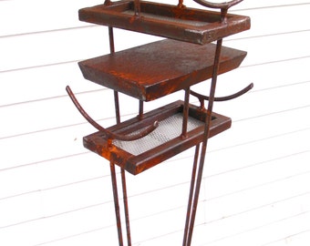 Pagoda Bird Feeder - Asian style modern Birdfeeder - Large freestanding sculptural bird feeder