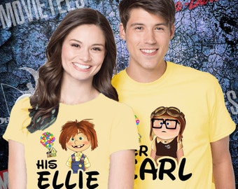 UP Carl and Ellie Couples Disney T Shirt