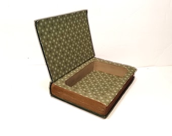 Hollow Book Safe Herself Ireland Cloth Bound vintage Secret Compartment Security hiding place