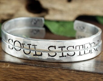 Soul Sisters Bracelets, Best Friends Jewelry, Sisters Jewelry, Best Friends Gift, BFF Jewelry, Soul Sister Gift, Soul Sister Bracelet Set