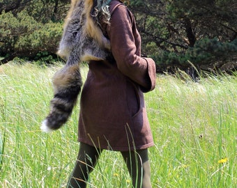 Fox headdress - full hide wild cross fox headdress totem dance costume for shamanic ritual and dance