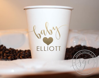 Baby Shower | Customizable Paper Cups | social graces and Co