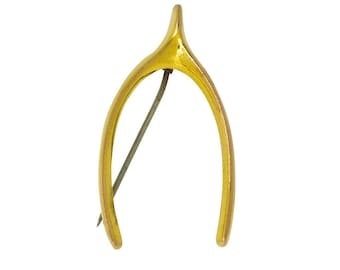 Antique Gold Wishbone Brooch