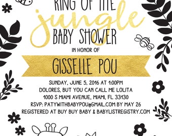 King of the Jungle Baby Shower Invitation