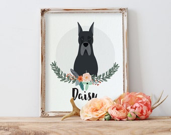 Custom Dog Portrait Illustration | Dog Illustration | Dog Portrait | Personalized Pet Drawing | Dog Lover Gift | Pet Portrait