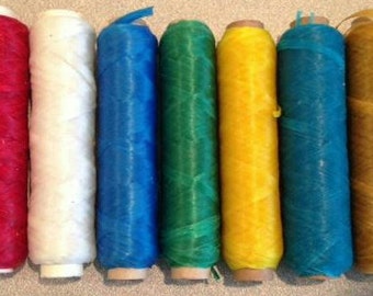 Sinew Artificial Thread 20 yards US made beadwork dream catcher CHOOSE COLOR-Leather Guy
