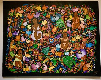 Painting acrylic Latin American theme