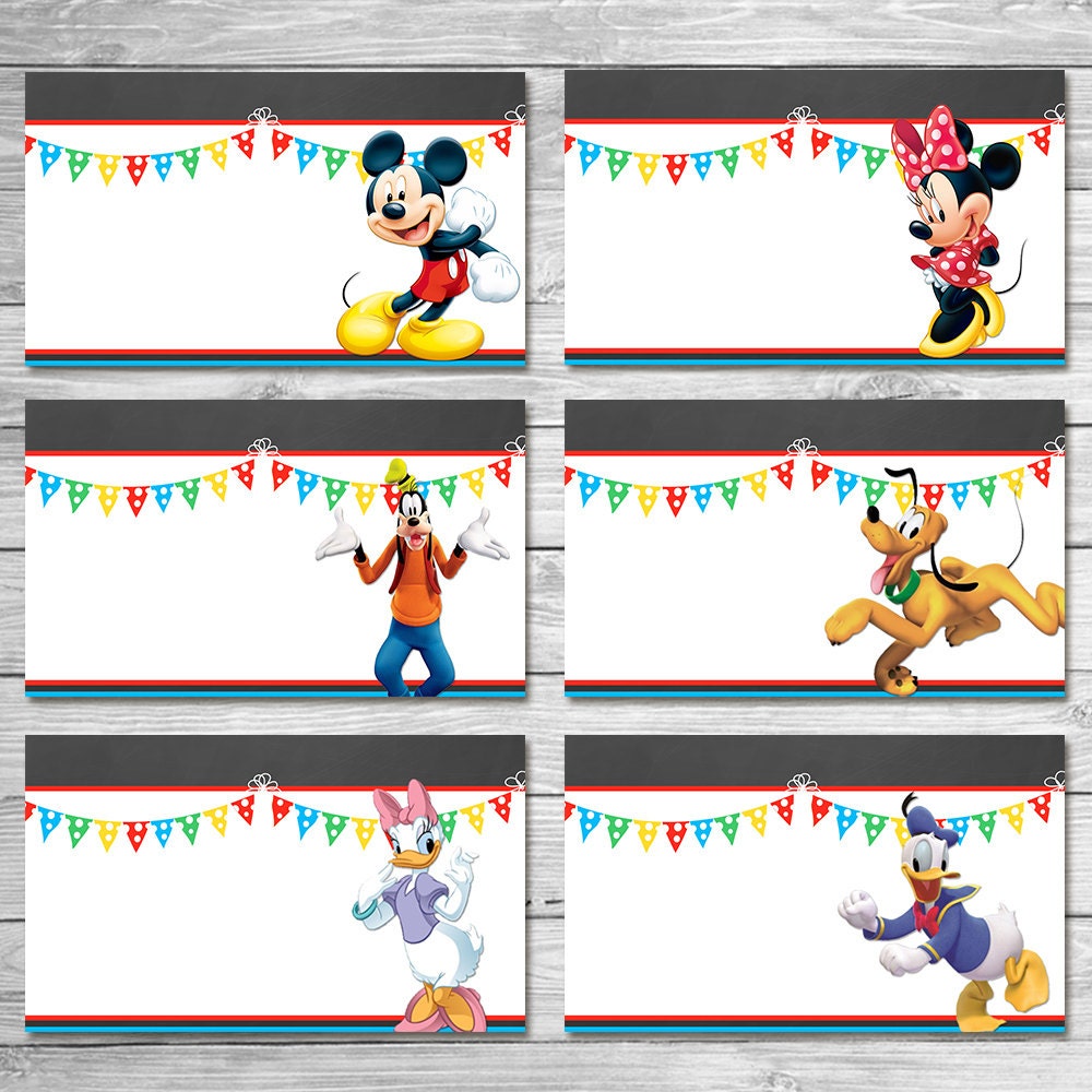 Free Printable Mickey Mouse Clubhouse Food Labels