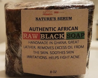 African Raw Black Soap - 8 oz