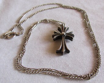 Sterling Silver Cross and Chain Necklace