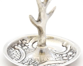 Edwardian Antique Silver Ring Tree 1906