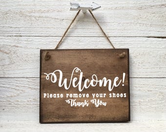 Welcome Please Remove Your Shoes Sign, Remove your shoes sign, Remove your shoes door sign, Please remove your shoes sign, remove shoes sign