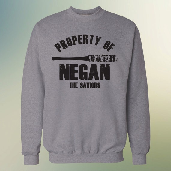 The Walking Dead "Property Of Negan" Negan Lucille Sweater S-3XL Available TWD Sweatshirt
