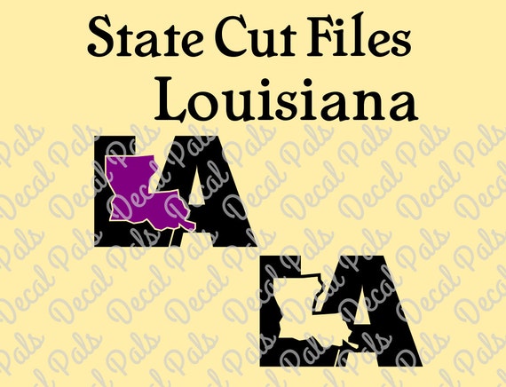 louisiana state shape and 2 letter abbreviations fcm svg png cut 2 letter abbreviations