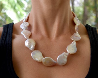 Pink Keshi Pearl Necklace
