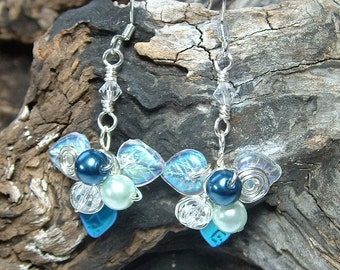 Moonlight Blue Fairy Bower Earrings