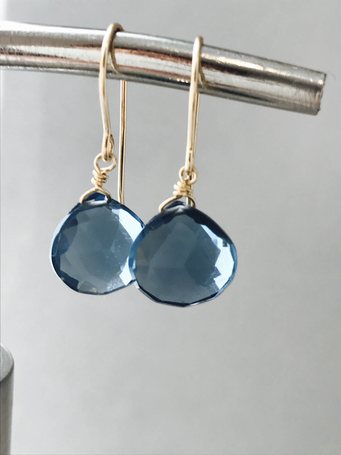 London Blue Earrings Topaz Earrings Blue Bridal Earrings Quartz Earrings December Birthstone
