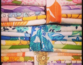 3 Vintage Retro Sheet Fat Quarter (FQ) Packs