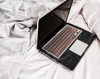 Black Macbook Marble Skin | Laptop Case Macbook Air Case Macbook Pro 13 Case MacBook Case Macbook Pro Case Gold Rose Gold Macbook Decal