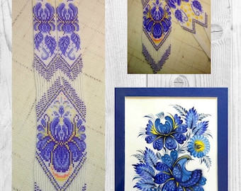 Gerdan festive with beads Ukrainian style ethno style weaving