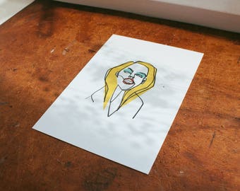 Postkarte | Onelinepeople | laughing girl