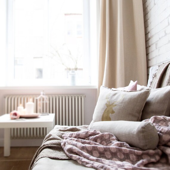Bolster pillow cover, cylinder pillow, long bolster pillow, round pillow, linen bolster, pillowcase, roll pillow