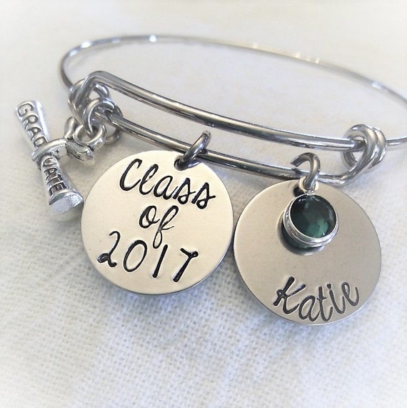 Personalized Graduation Bracelet Senior Jewelry Graduation