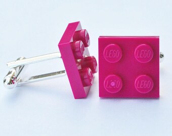 LEGO ® Plate Cufflinks MAGENTA