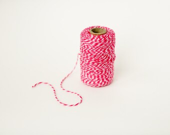 Red Baker's Twine- 110 yard- 4 Ply- Cotton String- Packaging- Gift Wrapping