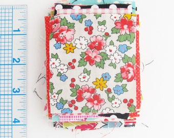 Tiny Scraps 1 Ounce Grab Bag | Very small quilting cotton fabric scrap pieces for postage stamp quilts, patchwork, fabric beads.