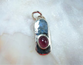 Pink Tourmaline Sterling Pendant