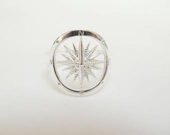 Sailor Compass Ring Sterling Silver - Compass jewelry - Nautical Jewelry*