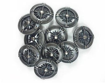 9 compass buttons - Set of buttons - buttons Steampunk - B1176814