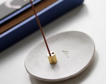 Handmade White Ceramic Incense Holder. Made in the UK. Gift Boxed. Minimal Design Incense Burner. Eco Conscious