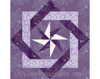Interlocked Squares quilt block, paper pieced quilt patterns, instant download, PDF quilt pattern, celtic knot patterns, knot quilt