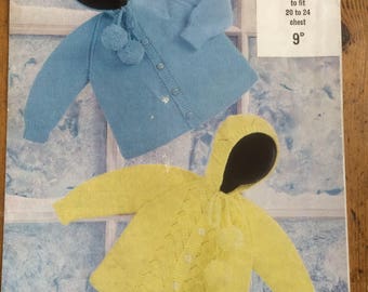 Vintage Robin Double Knitting Hooded Cardigan