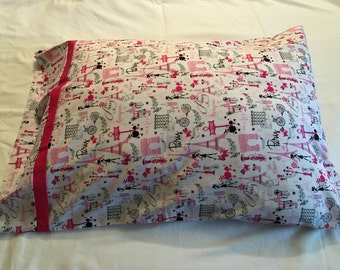 paris print pillowcase