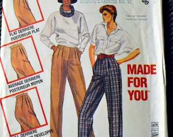 Pants McCall's 2315 Misses' Made for You Pants Vintage 80's Sewing Pattern Size 20 Waist 34 inches Complete Uncut FF Plus size