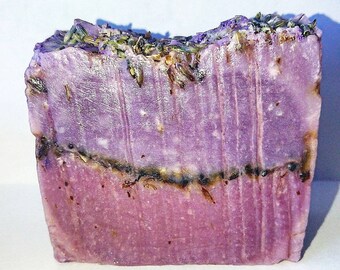 Luxury Lavender Essential Oil Soap Bar With Vitamin E & Exfoliating Strip Limited Edition Handmade Vegan Natural Organic Non-GMO 120g/4.2oz