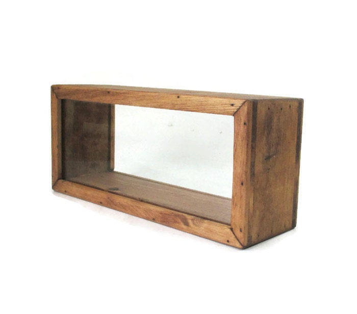 Standing Shadow Box Rustic Display Case Keepsake Standing Shadow Box Rustic Display Case Keepsake