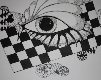 Dotwork eye piece (print)