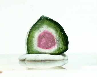 3.1 ct watermelon tourmaline slice from Kunar,Afghanistan E10