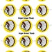 INSTANT DOWNLOAD Gold Maroon 2 color Chief Warrior 1inch Circle Bottlecap Images 4x6 sheet