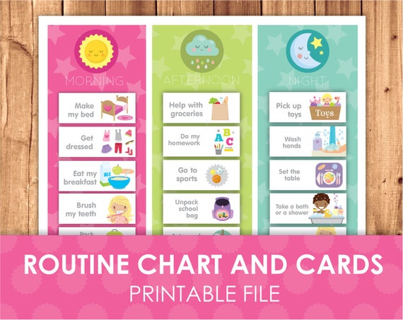 daily schedule cards printable