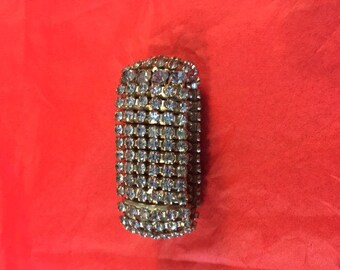 Blue rhinestone cha-cha bracelet