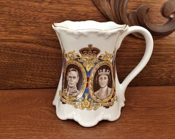KING GEORGE VI & Queen Elizabeth Coronation Mug - 1937 King George Queen Elizabeth Mug - Royalty Mug