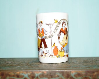 German Folk Art Shot Glass-Susanne Dolker Design-Jahreszeiten, Altenkunstadt-Ceramic