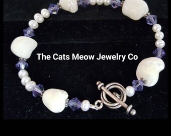 Pearl and crystal bracelet